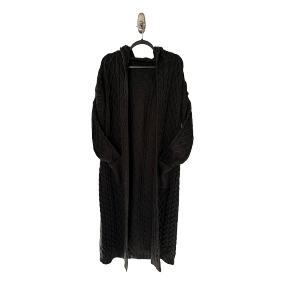 Women's Tan Longline/Open-front Cardigan / XL